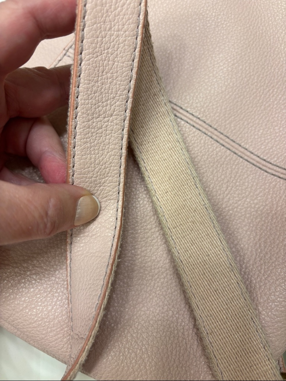 Fossil Blush Pink Leather Crossbody Bag - Picture 9 of 9